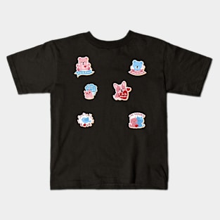 Valentines cute stickers Kids T-Shirt
